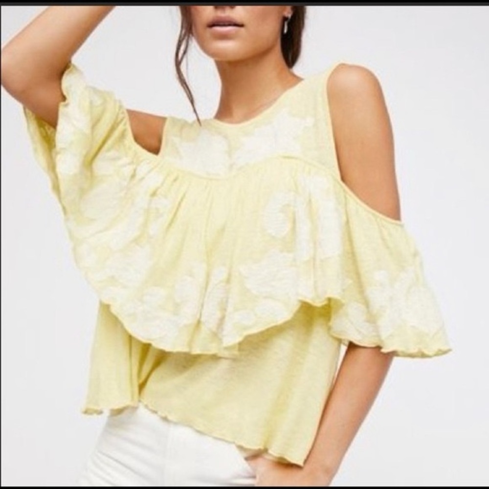 Free people Georgia embroidered top